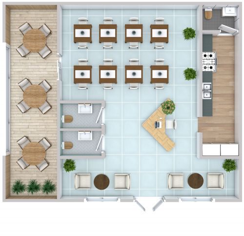 Coffee Shop Floor Plan