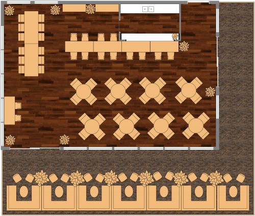 Rooftop Bar Floor Plan