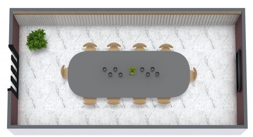 Conference Room Floor Plan With Boardroom Style
