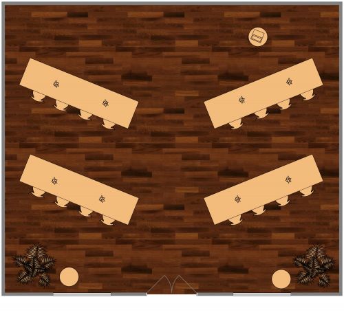 Conference Room Floor Plan V-shaped Style