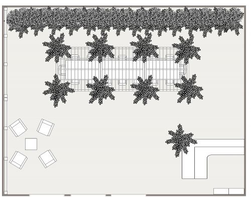 Intimate Garden Wedding Layout