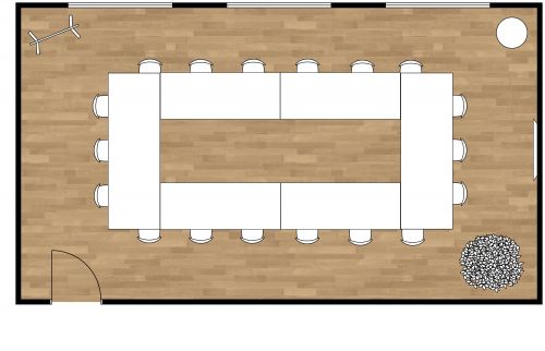 Conference Room Floor Plan Hallow Square Style