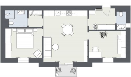 Small Two Bedroom Apartment Layout