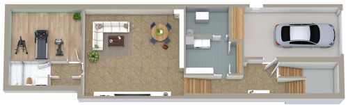 Basement Furniture Layout Idea