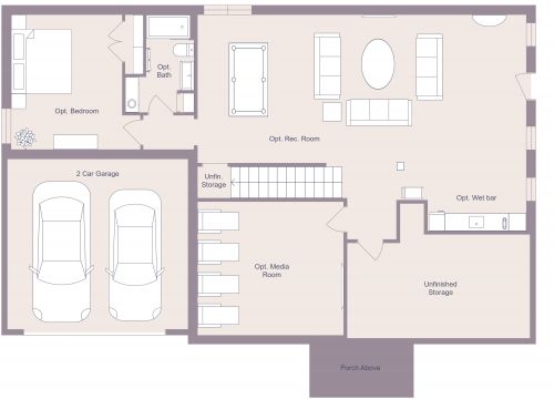 Basement Open Floor Plan Idea