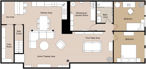 Open Floor Plan Basement