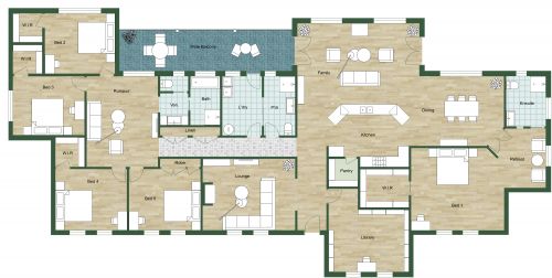 5 Bedroom Apartment Floor Plan