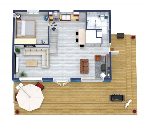 2 Bedroom 1 Bath House Plan