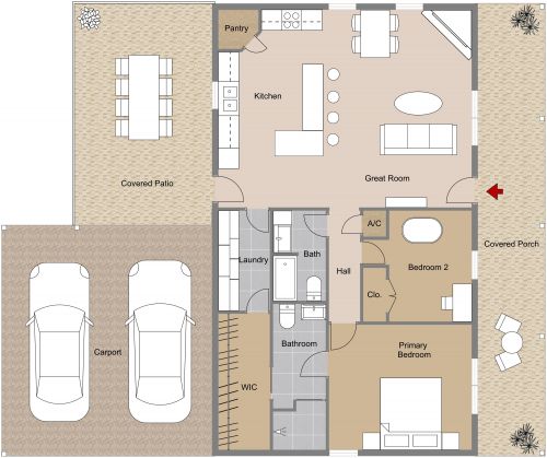 Small Barndominium Floor Plan