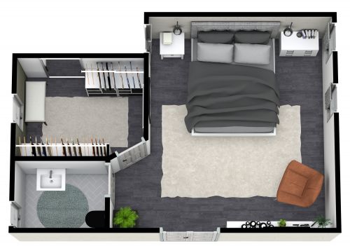 Bedroom With Walk-in Closet