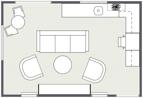 L-Shaped Kitchen With Desk