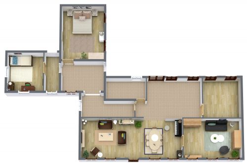 2/3 Bedroom Home Floor Plan