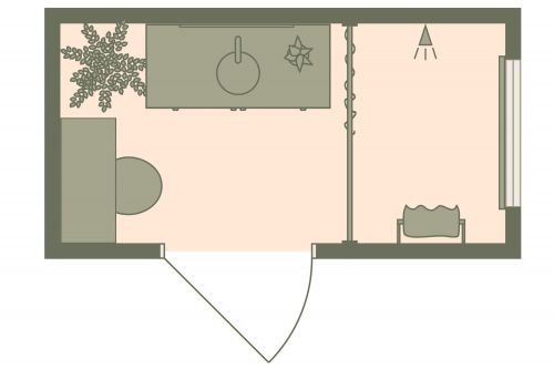 Transitional Design Bathroom Layout