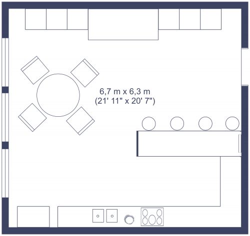 Peninsula Kitchen Floor Plan Design