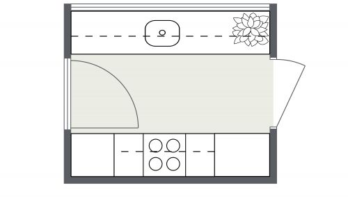 Small Narrow Galley Kitchen Idea