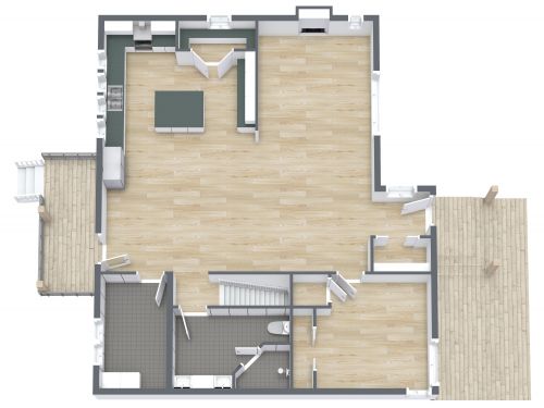 3 Bedroom Floor Plan With Large Kitchen