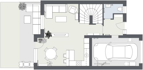 Three Bed Two Bath Floor Plan