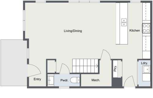 3 Bed 2 Bath Home Design Layout