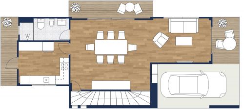 Natural House Plan With Three Stories