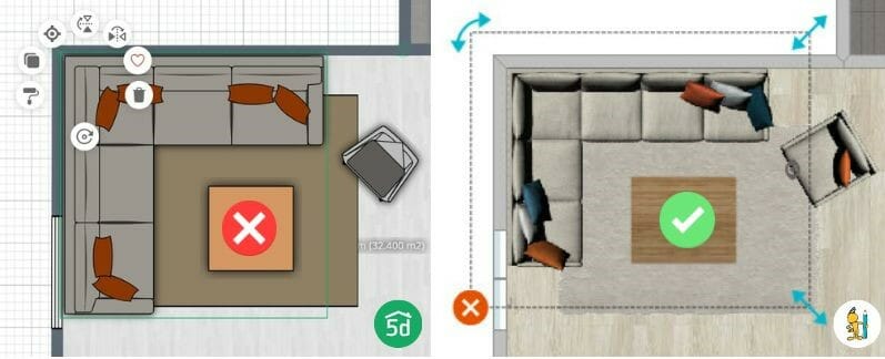 Funriture placement comparison