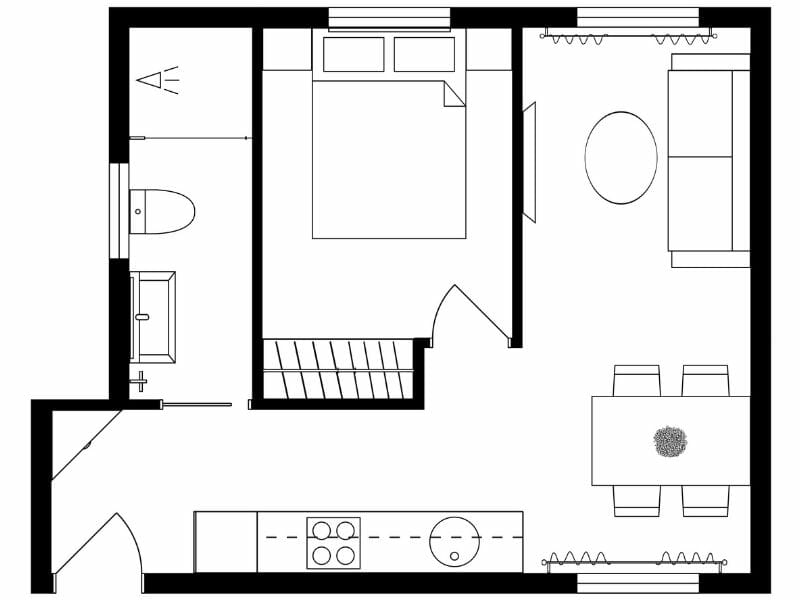 Blueprint of apartment