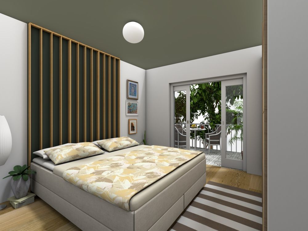 Bedroom floor plan examples 3D 