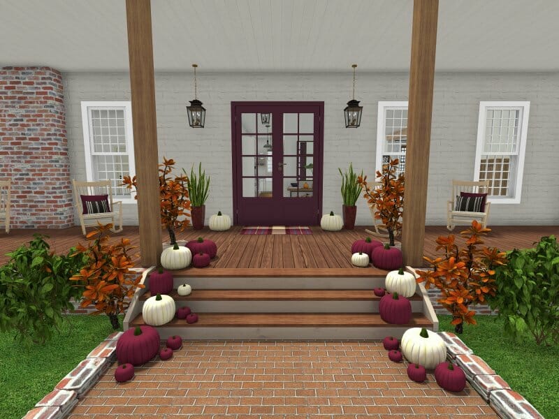 Chic Halloween porch decor