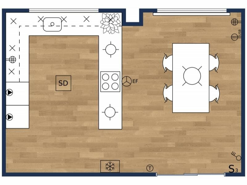 Electrical plan for kitchen