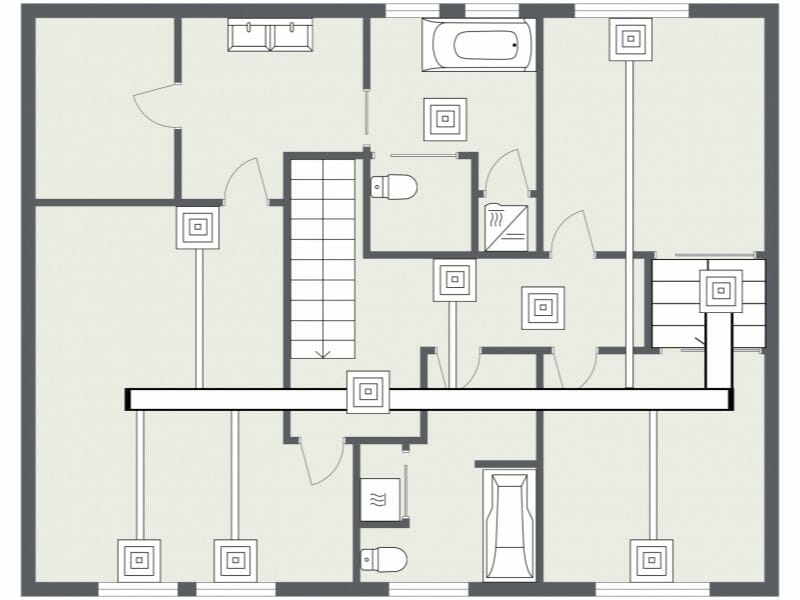 HVAC floor plan 2D