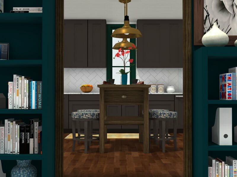 Kitchen interior with earth tones