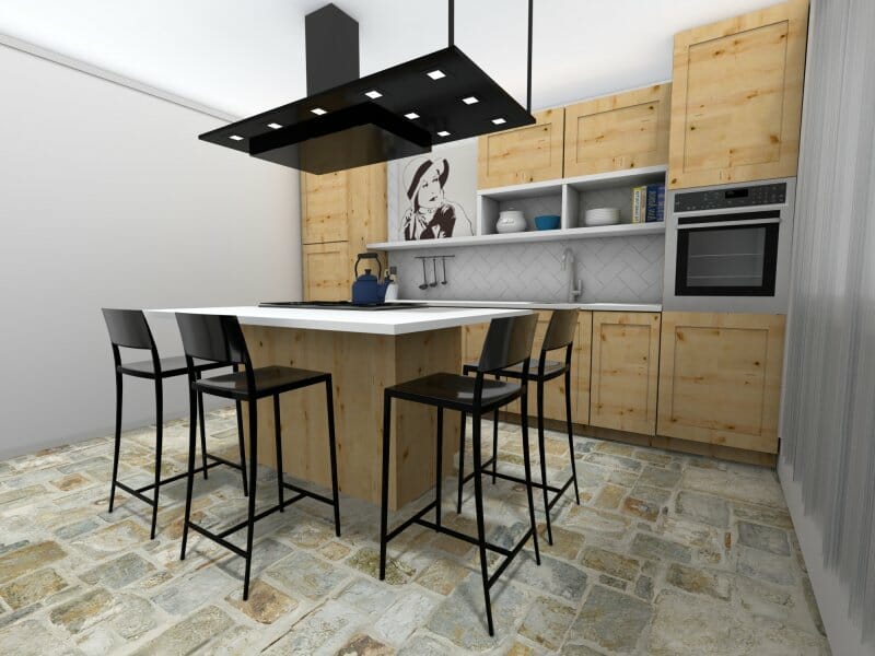 kitchen island design with stove