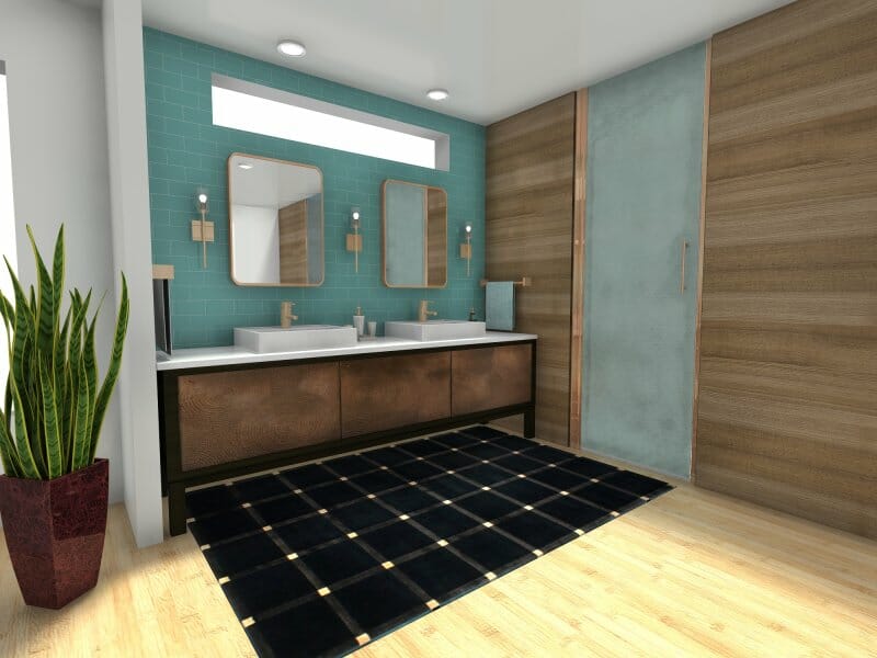 Mid-century bathroom remodel style