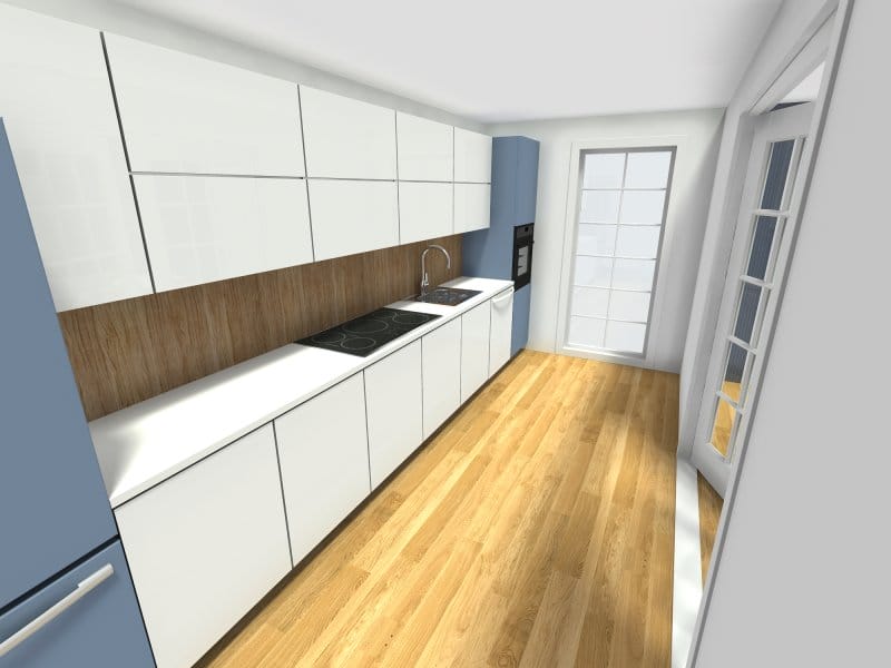 one-wall kitchen layout