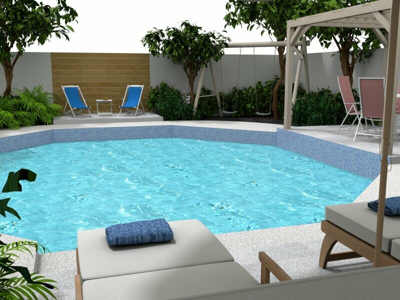 Outdoor pool area