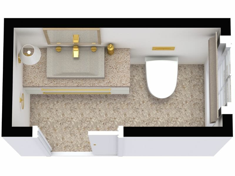 Powder room template layout