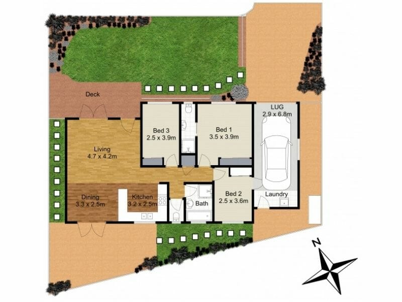 Residential 2D site plan layout