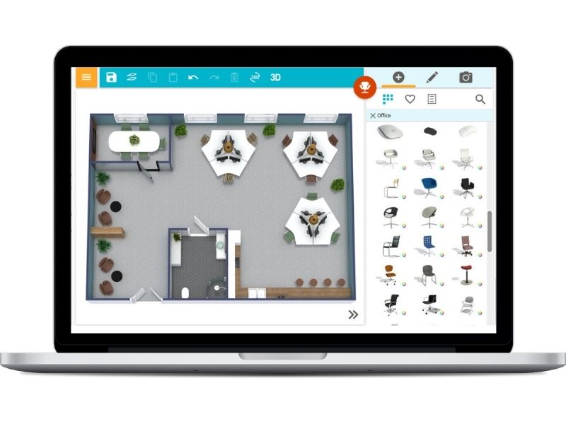 RoomSketcher office planner mac pc