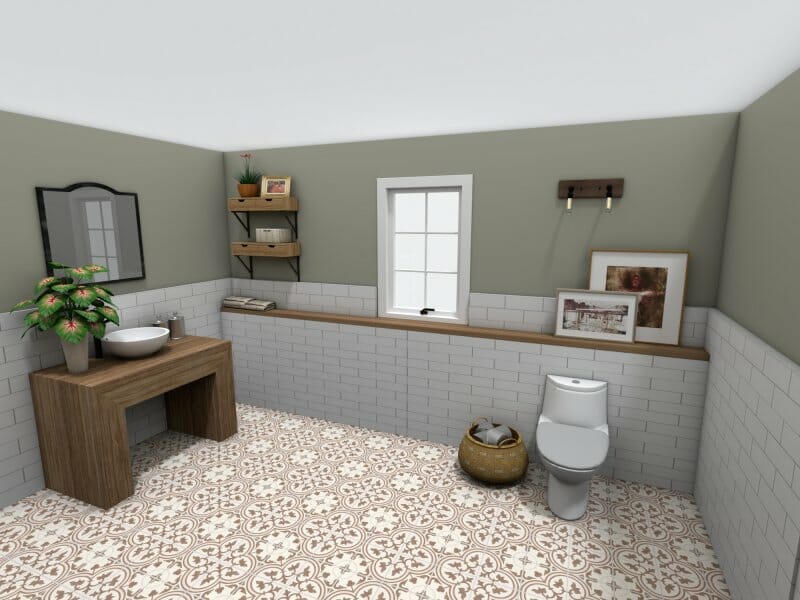 Rustic bathroom style