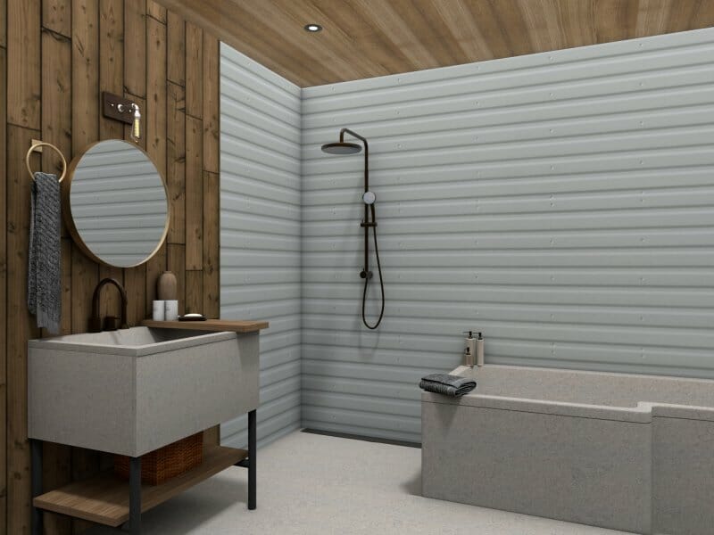 Rustic style shower room