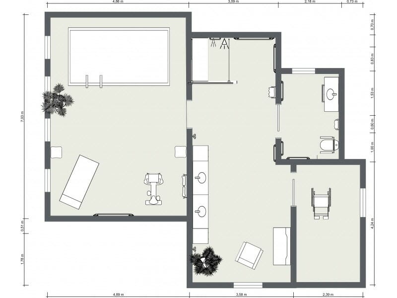 Senior Bathroom Deluxe 2D Floor Plan