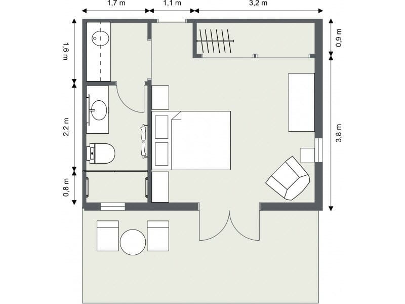 Senior Guest Suite 2D Floor Plan