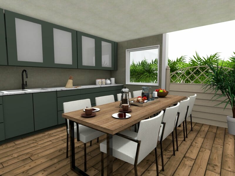 Single-wall kitchen design