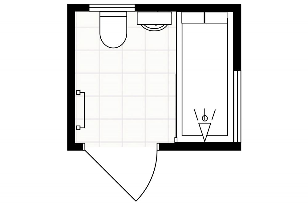 Small Bathroom 3D Floor Plan Examples 