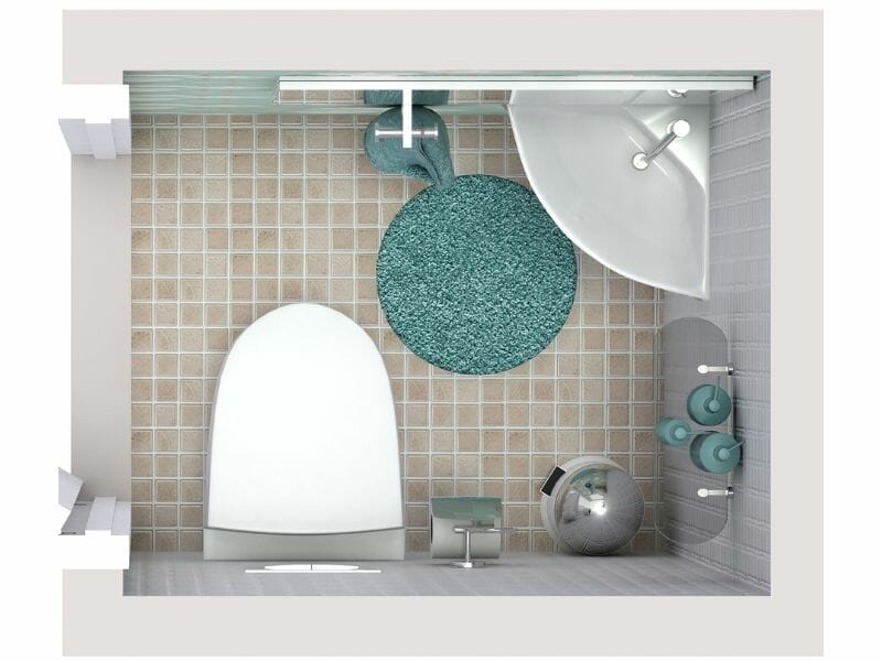 Small bathroom layout template