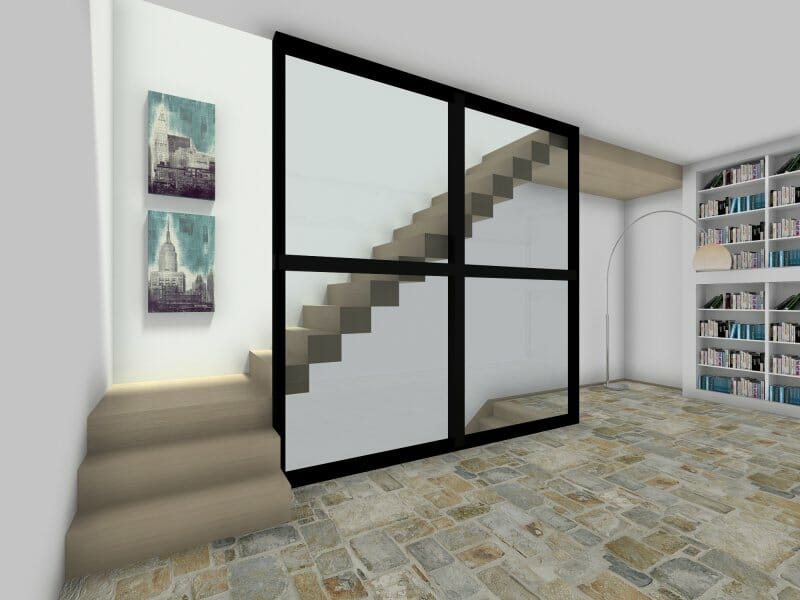 glass design stairs