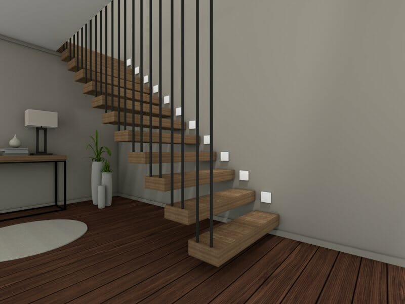 staircase design with light