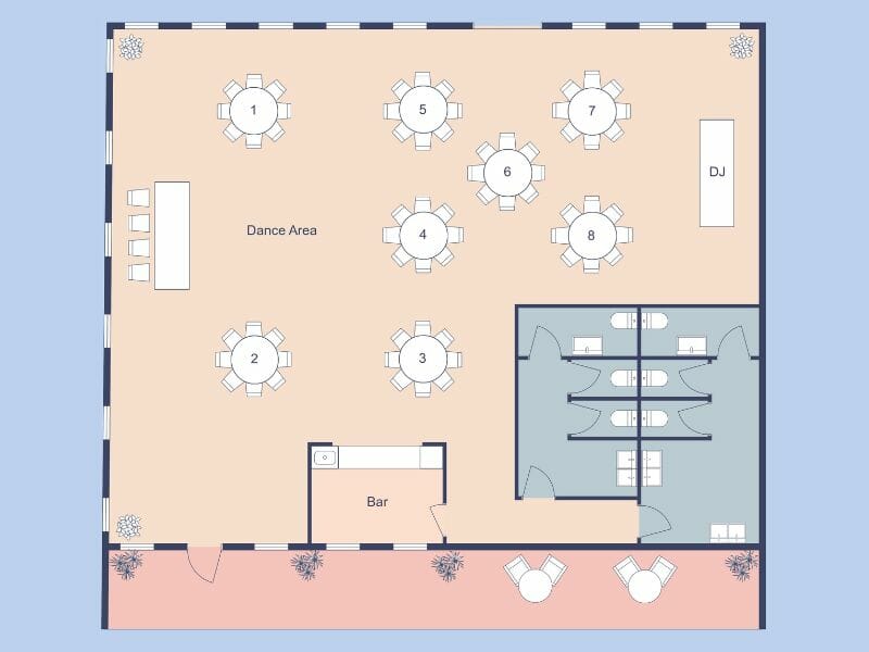 wedding reception layout