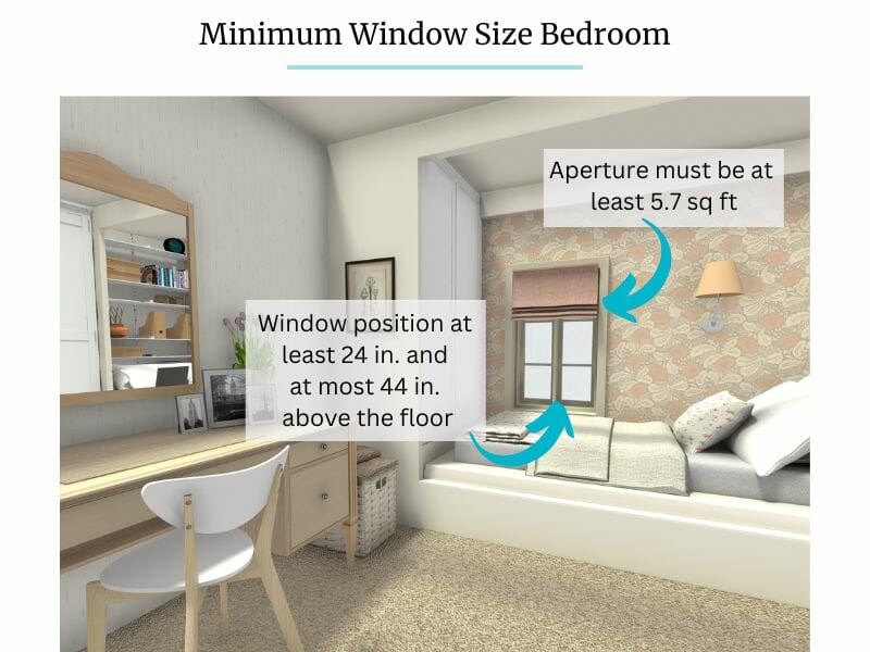 Window size requirements for bedroom