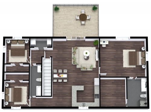 Barndominium House Plan Model 4255